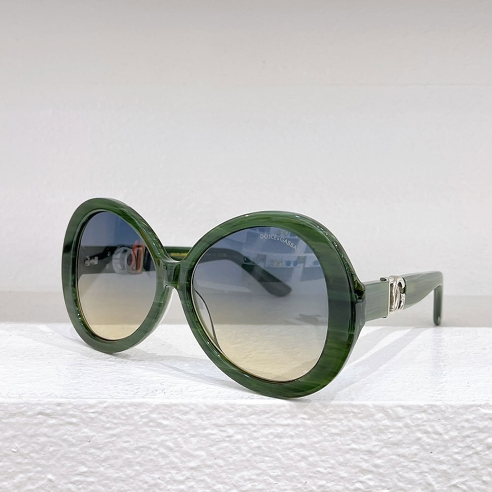DOLCE & GABBAN DG Mirror leg Hollowed out Logo Sunglasses Top quality