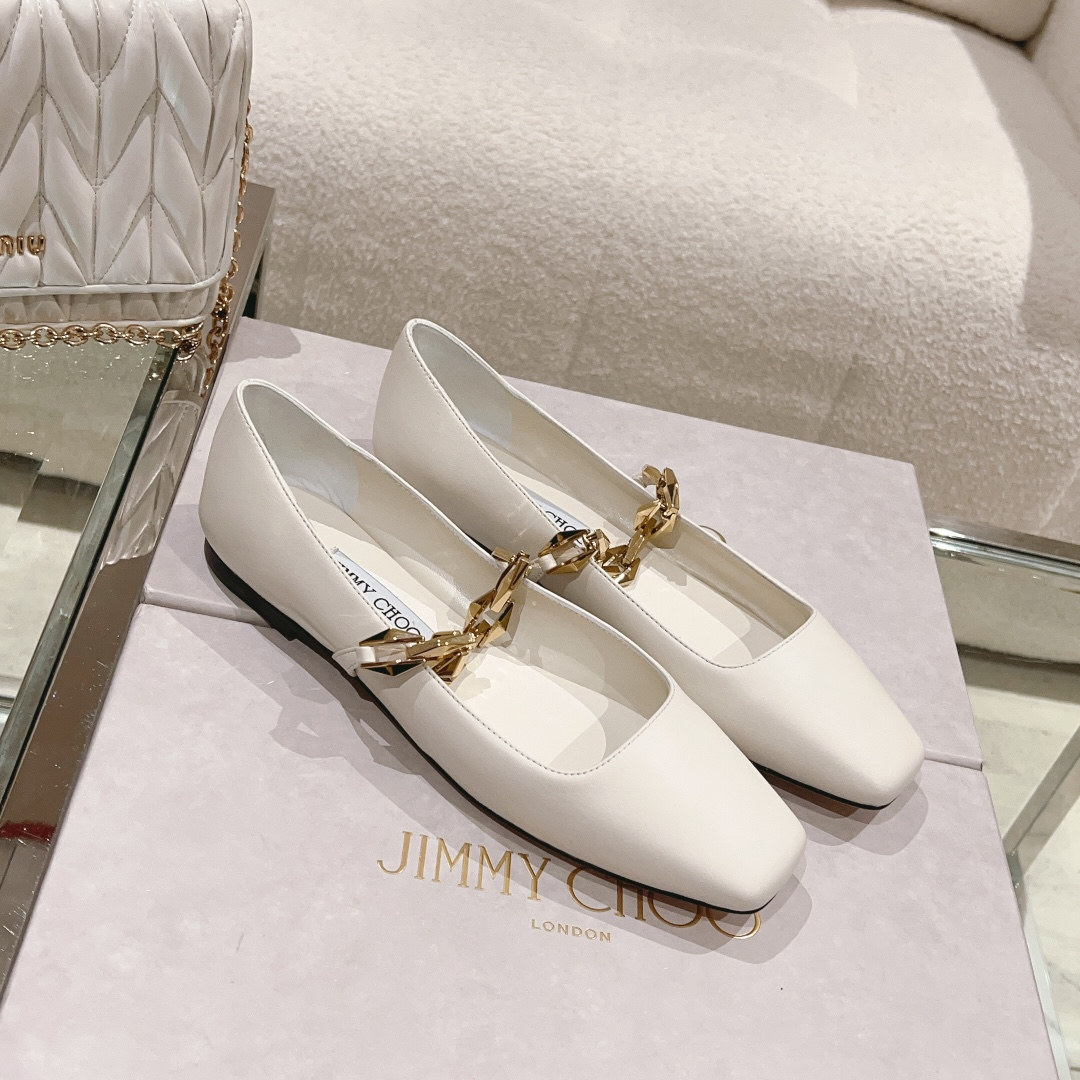 Jimmy Choo Diamond Leather Round Head Slide Sandal