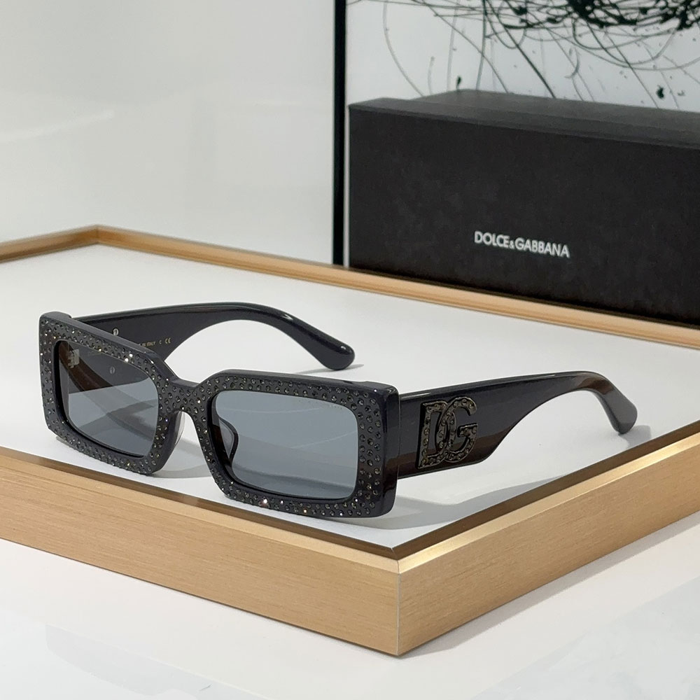 DOLCE & GABBAN DG Small Box Logo Mirror leg  Sunglasses Top quality