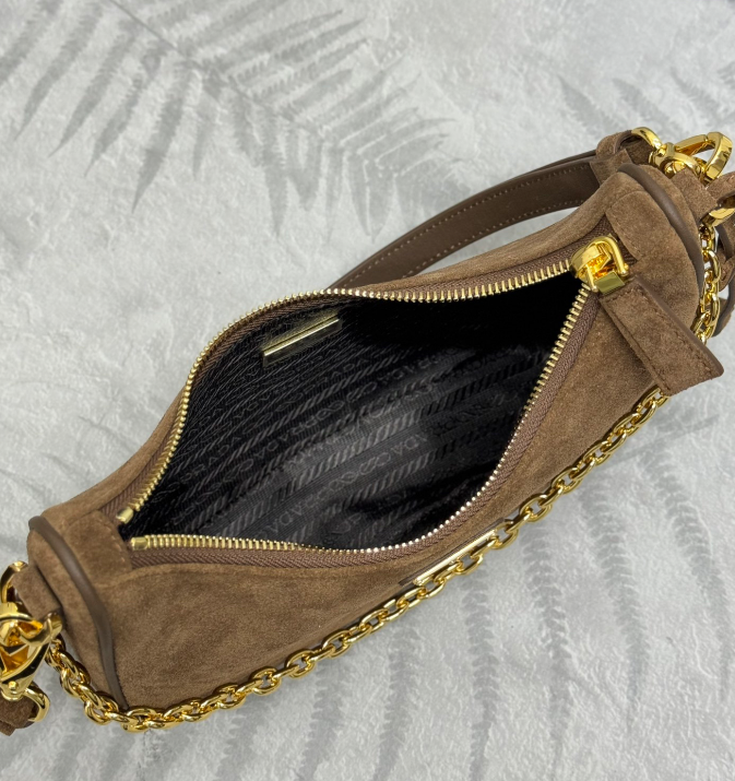 PRADA New Suede Deerskin Underarm Bag