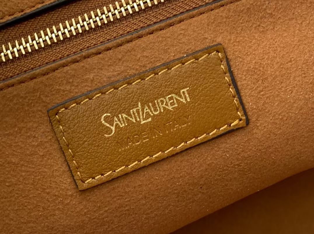 Saint Laurent  Y leather and canvas tote bag