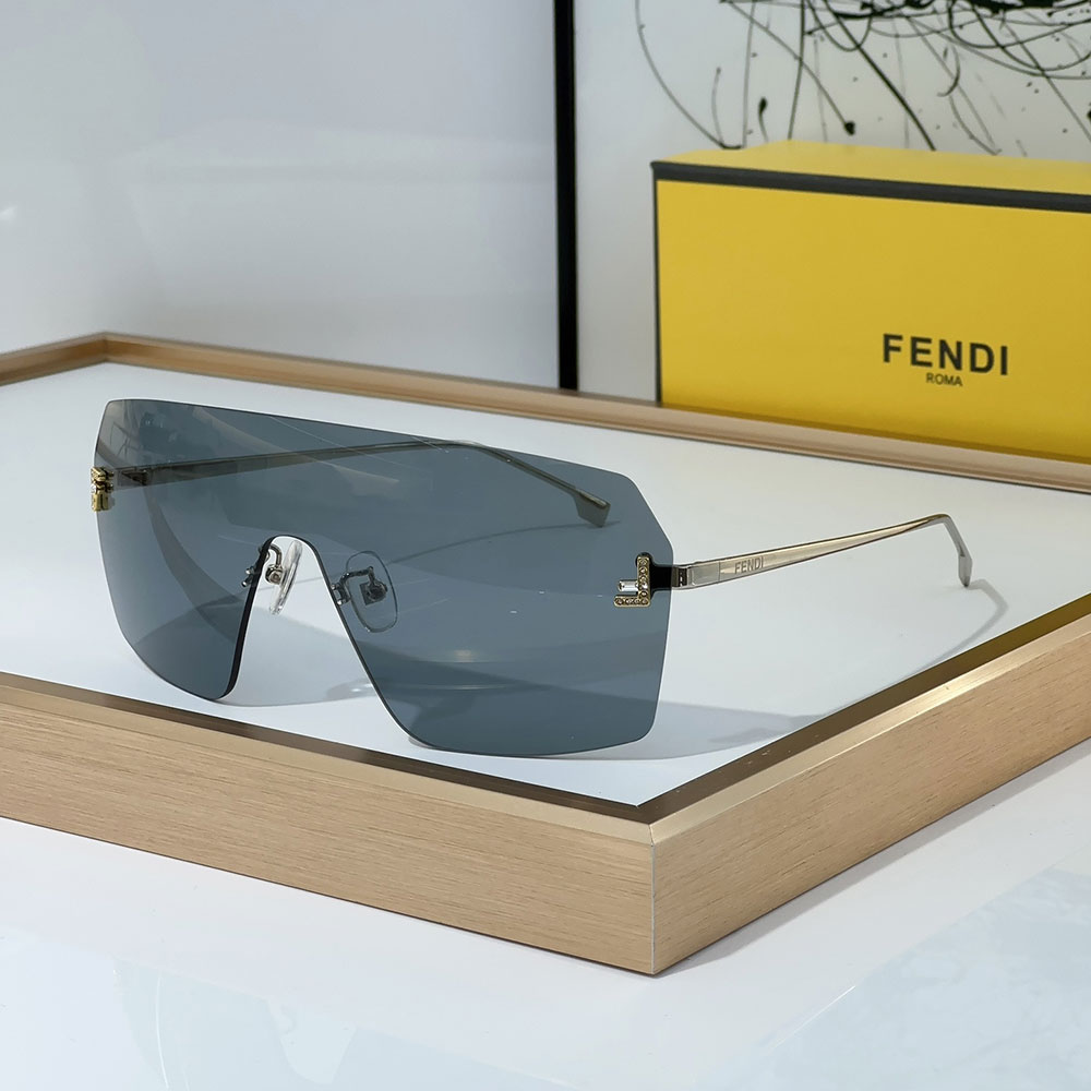 Fendi Aviator Rimless Sunglasses Top quality