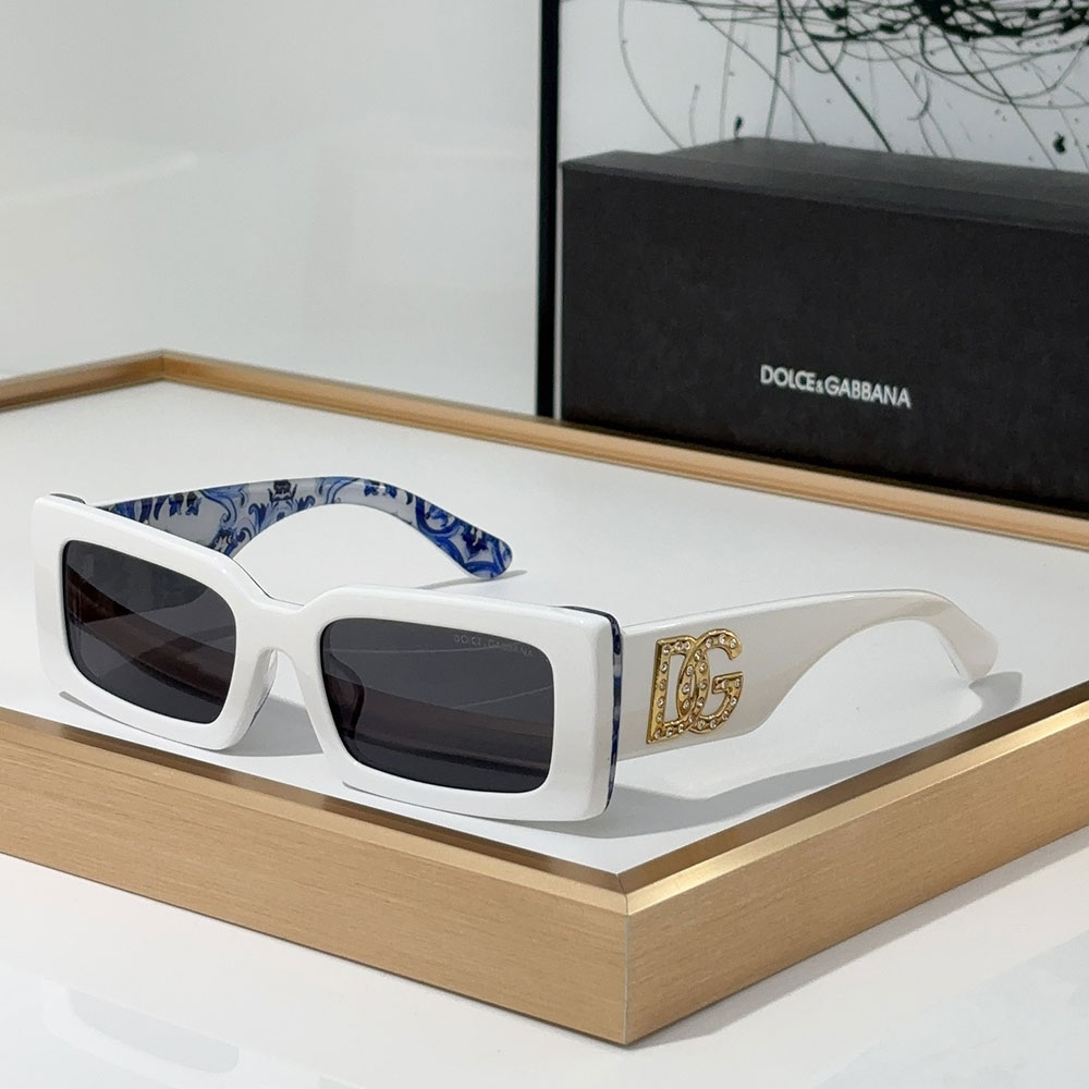 DOLCE & GABBAN DG Small Box Logo Mirror leg Sunglasses Top quality