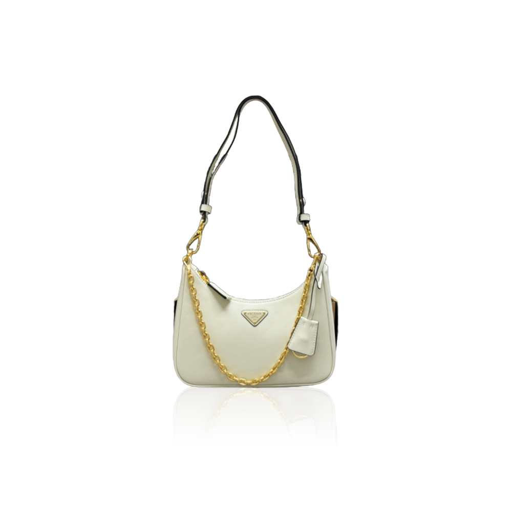 PRADA New Plain White Armpit Bag
