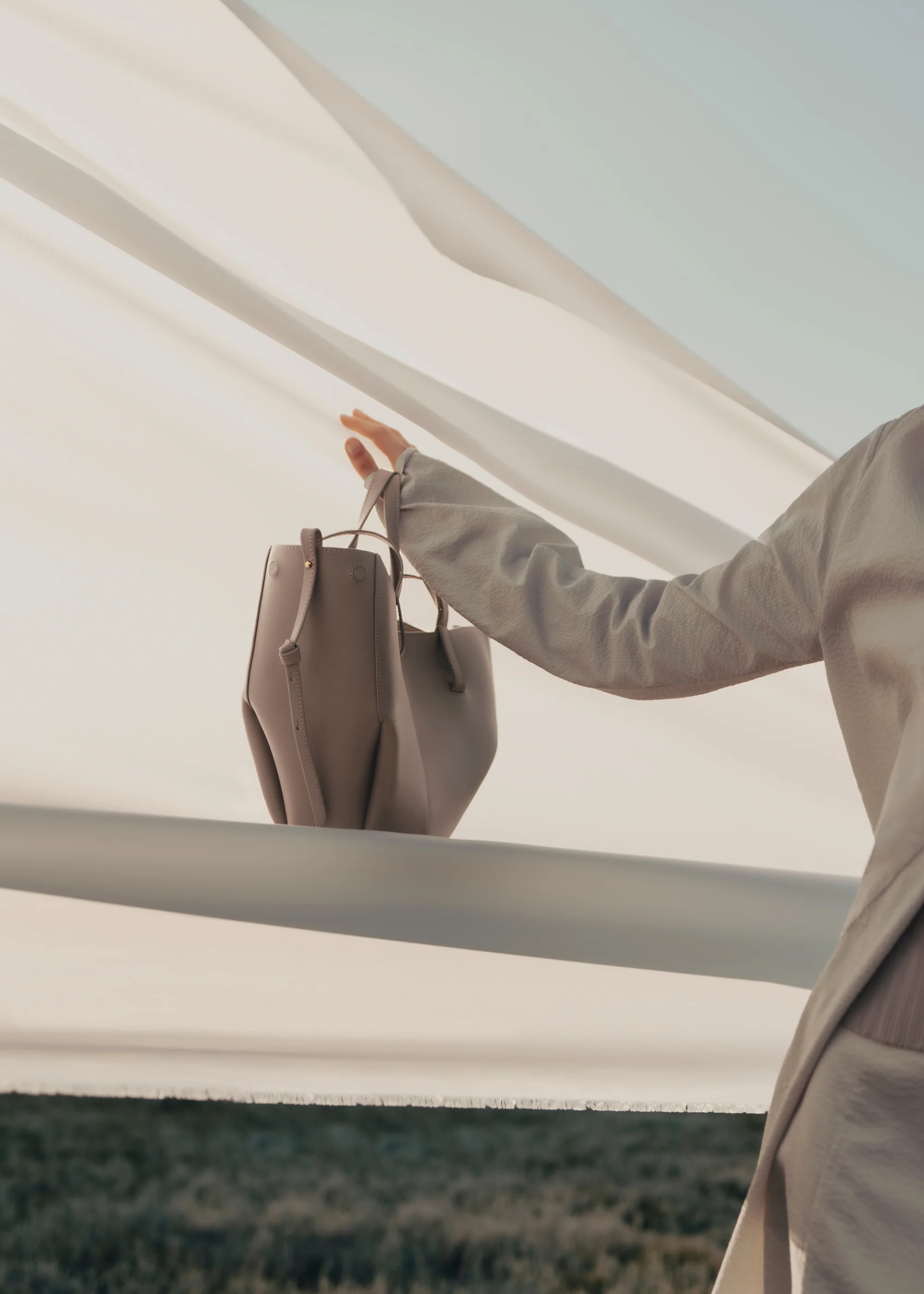 Polène Cyme Mini - Textured Taupe