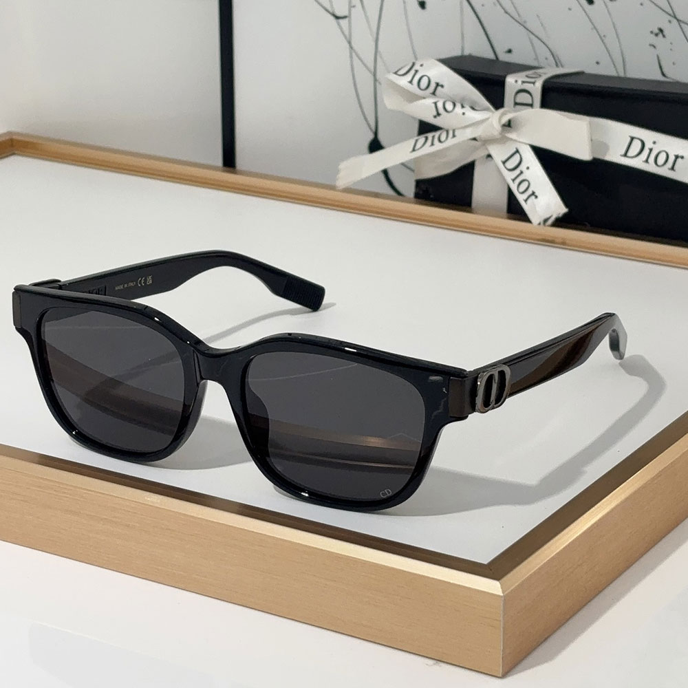Dior  Mirror leg Logo identification Acetate fibre  sunglasses  Top quality
