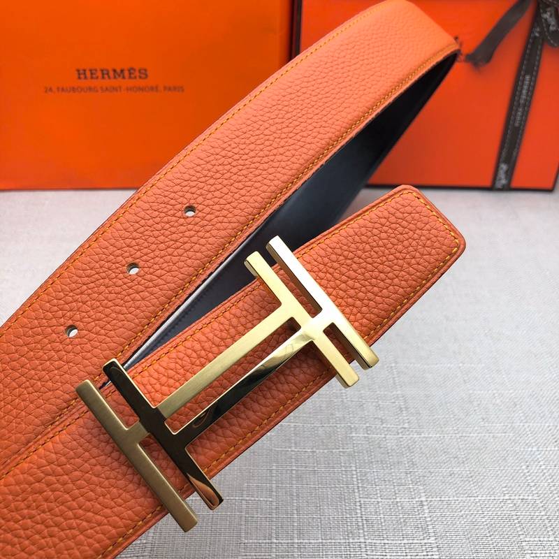 Hermes H Belt Buckle & Reversible Brown Belt 380MM
