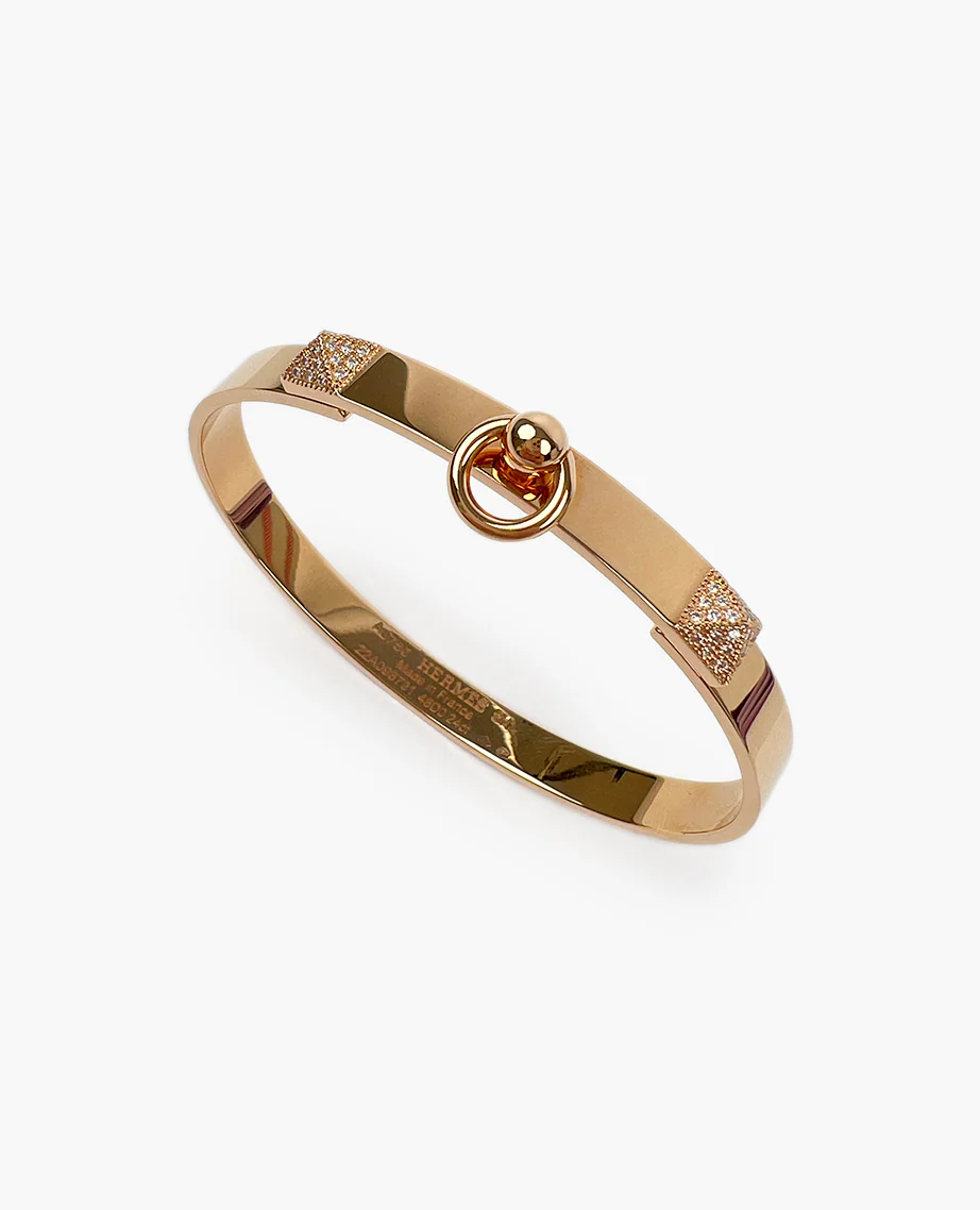 Hermès Collier De Chien Rose Gold Bracelet