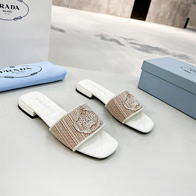 Prada Comfortable Flip-Flops Slide Sandal