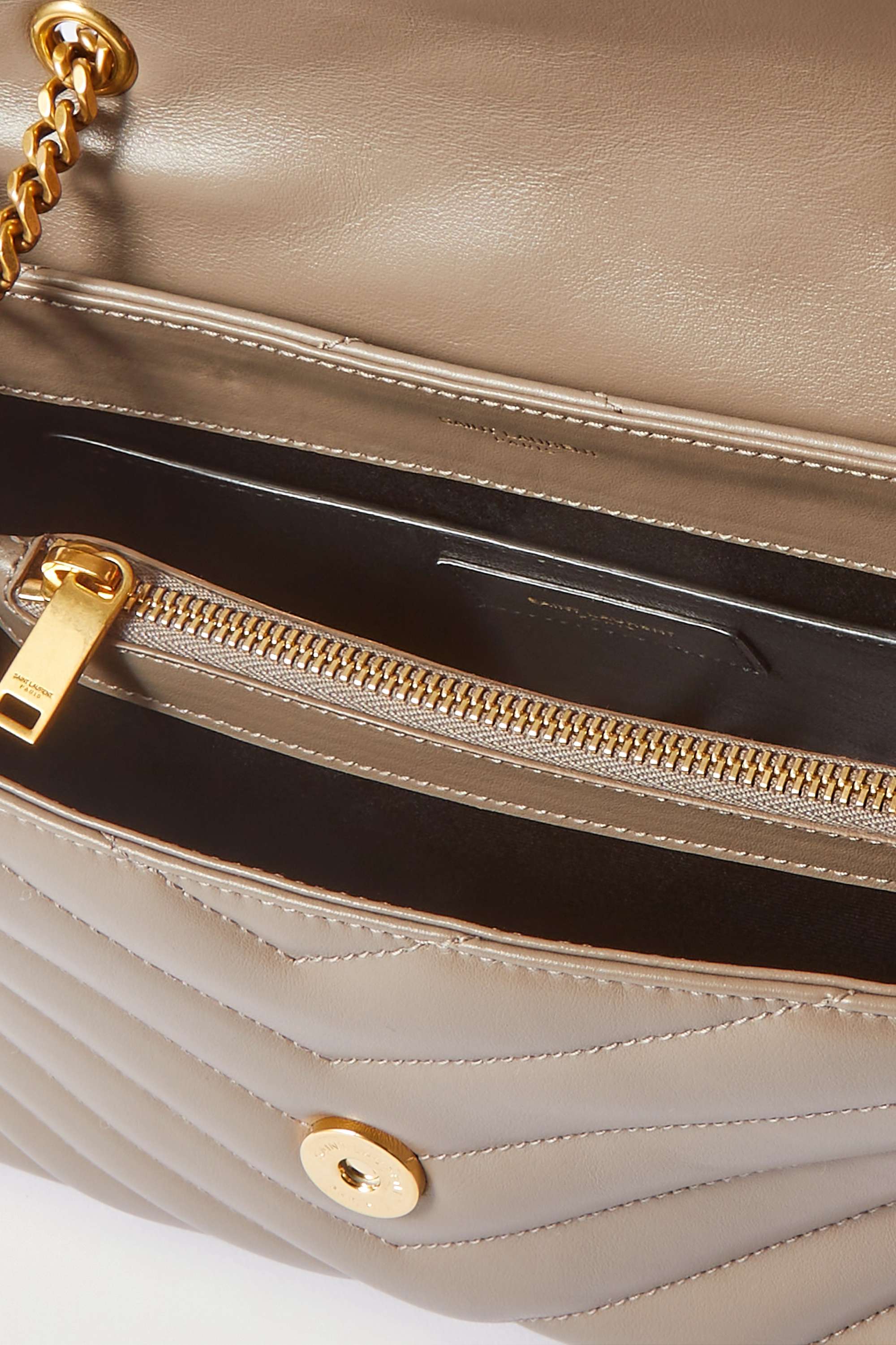 SAINT LAURENT Loulou small quilted leather shoulder bag black