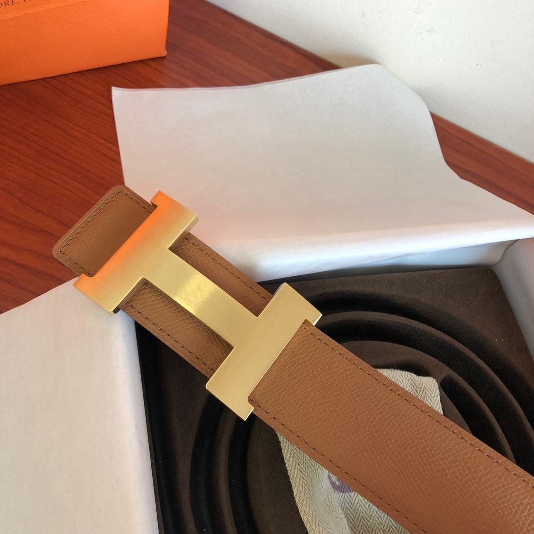 Hermes Mini Constance Guillochee Belt Buckle & Reversible Brown  Belt 380MM