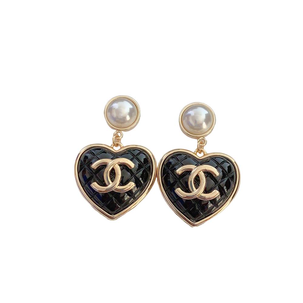 Chanel Black love earrings Jewelry