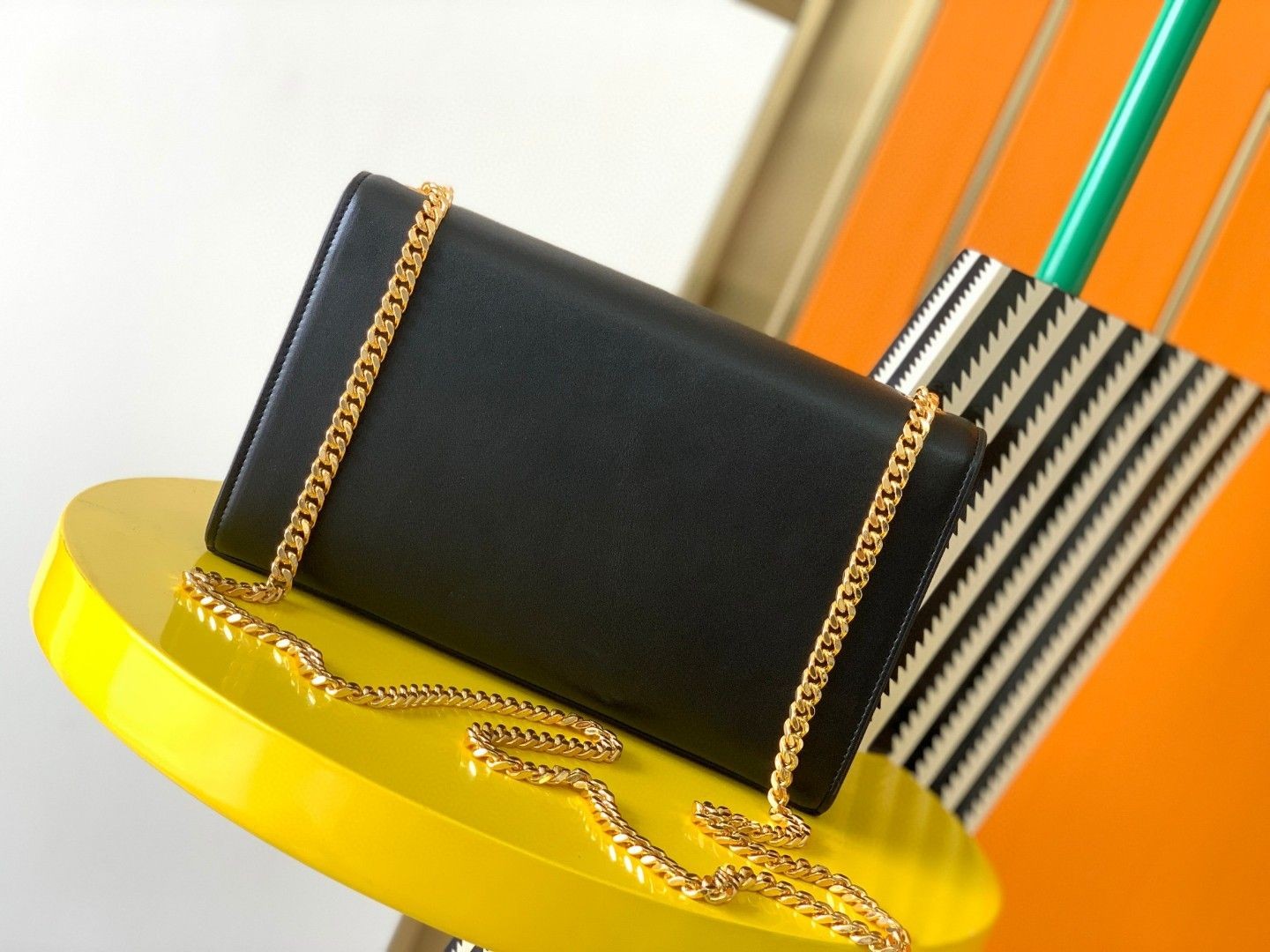 Saint Laurent YSL KATE medium bag in grained leather with tassels