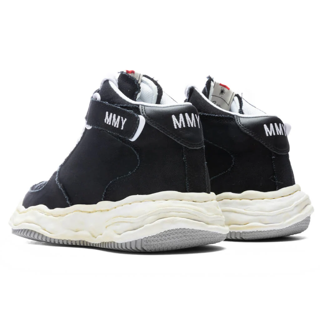 MIHARA YASUHIRO Wayne High OG Sole Washed Canvas Sneaker - Black