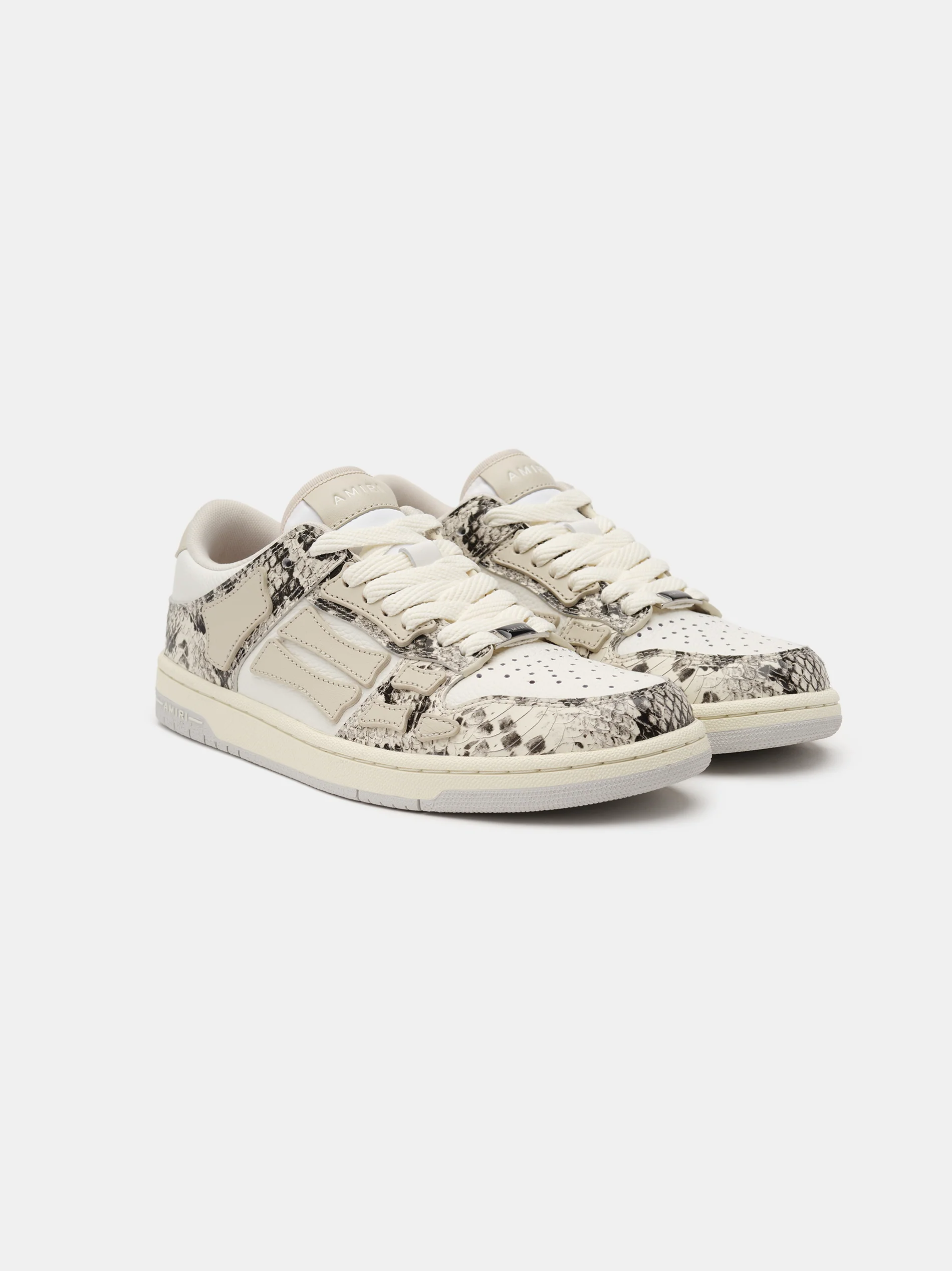 AMIRI WOMEN - WOMEN'S SNAKE SKEL-TOP LOW - Alabaster