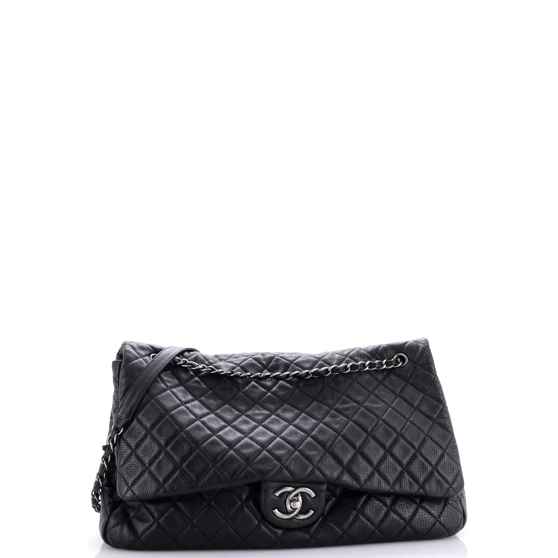 Chanel Travel Flap Bag Quilted Calfskin Large