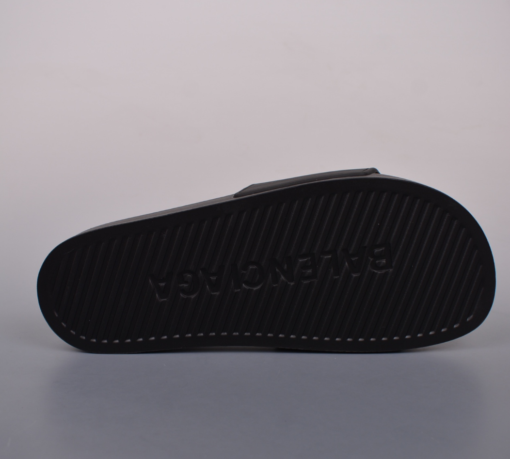 Balenciaga original cowhide black slippers