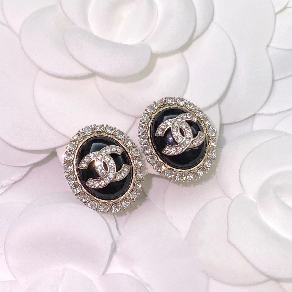 Chanel new oval earrings