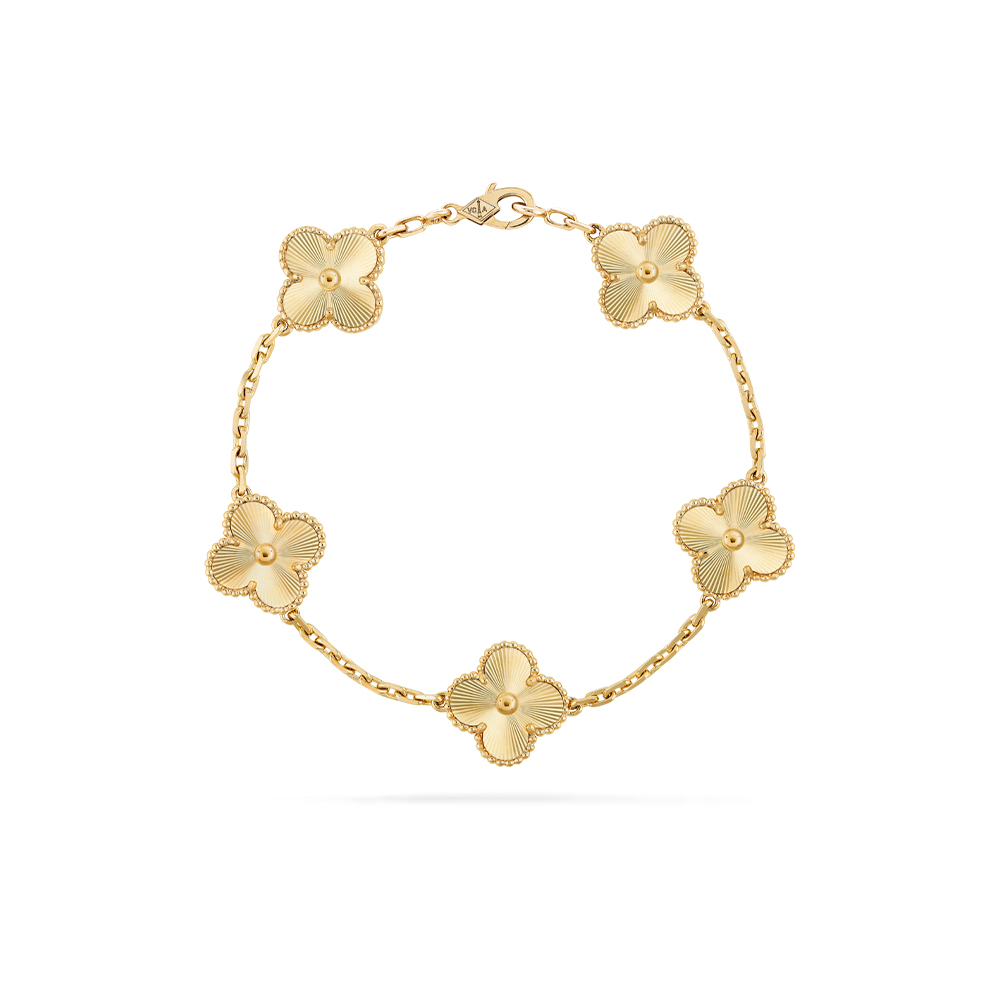 Van Cleef&Arpels VCA Gold Laser Bracelet Jewelry