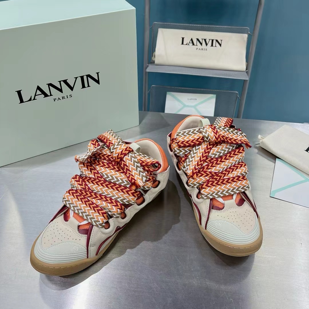 Lanvin LEATHER CURB SNEAKERS