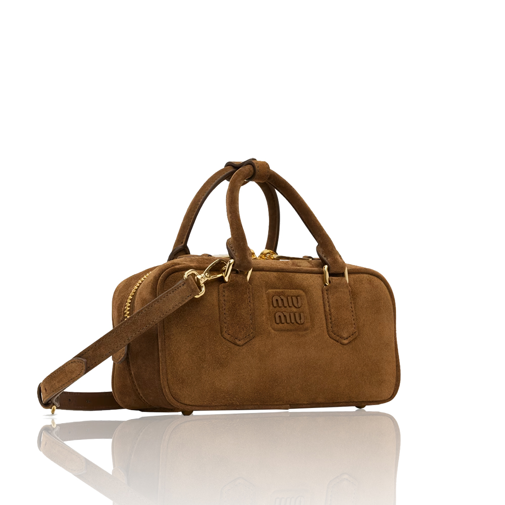 Miumiu Arcadie Padded Suede Tote Bag