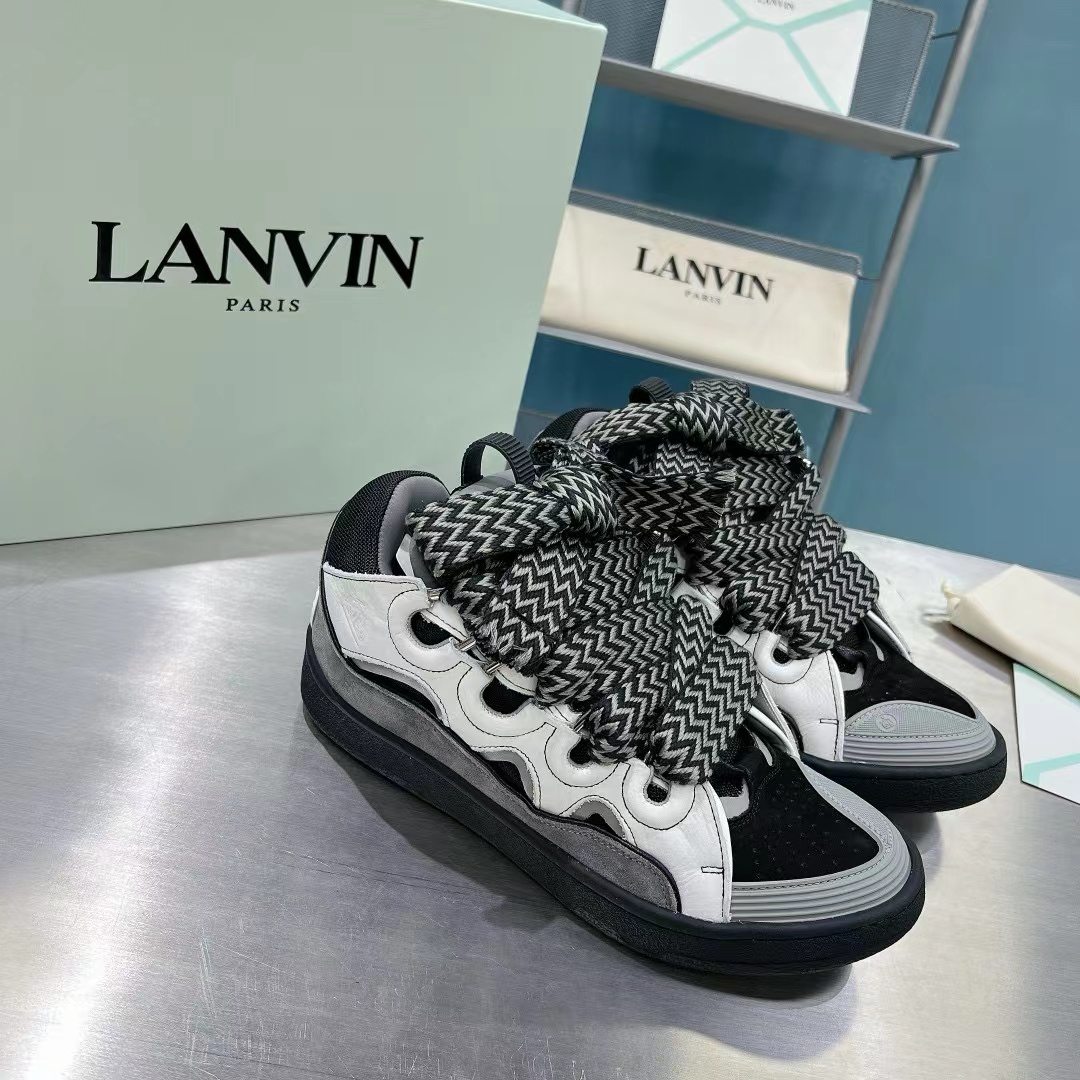 Lanvin LEATHER CURB SNEAKERS