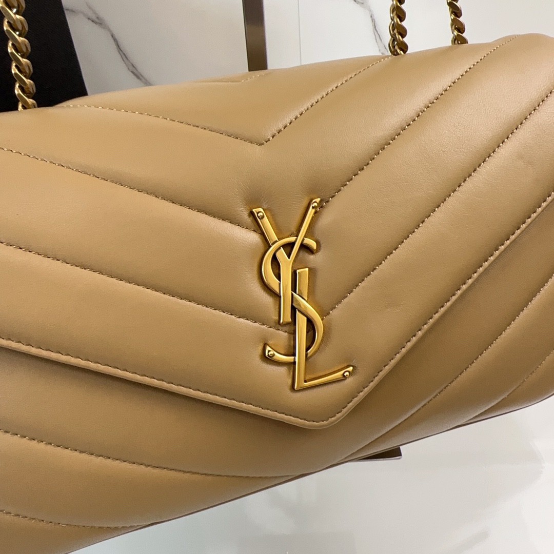 SAINT LAURENT YSL LOULOU medium bag in quilted lambskin