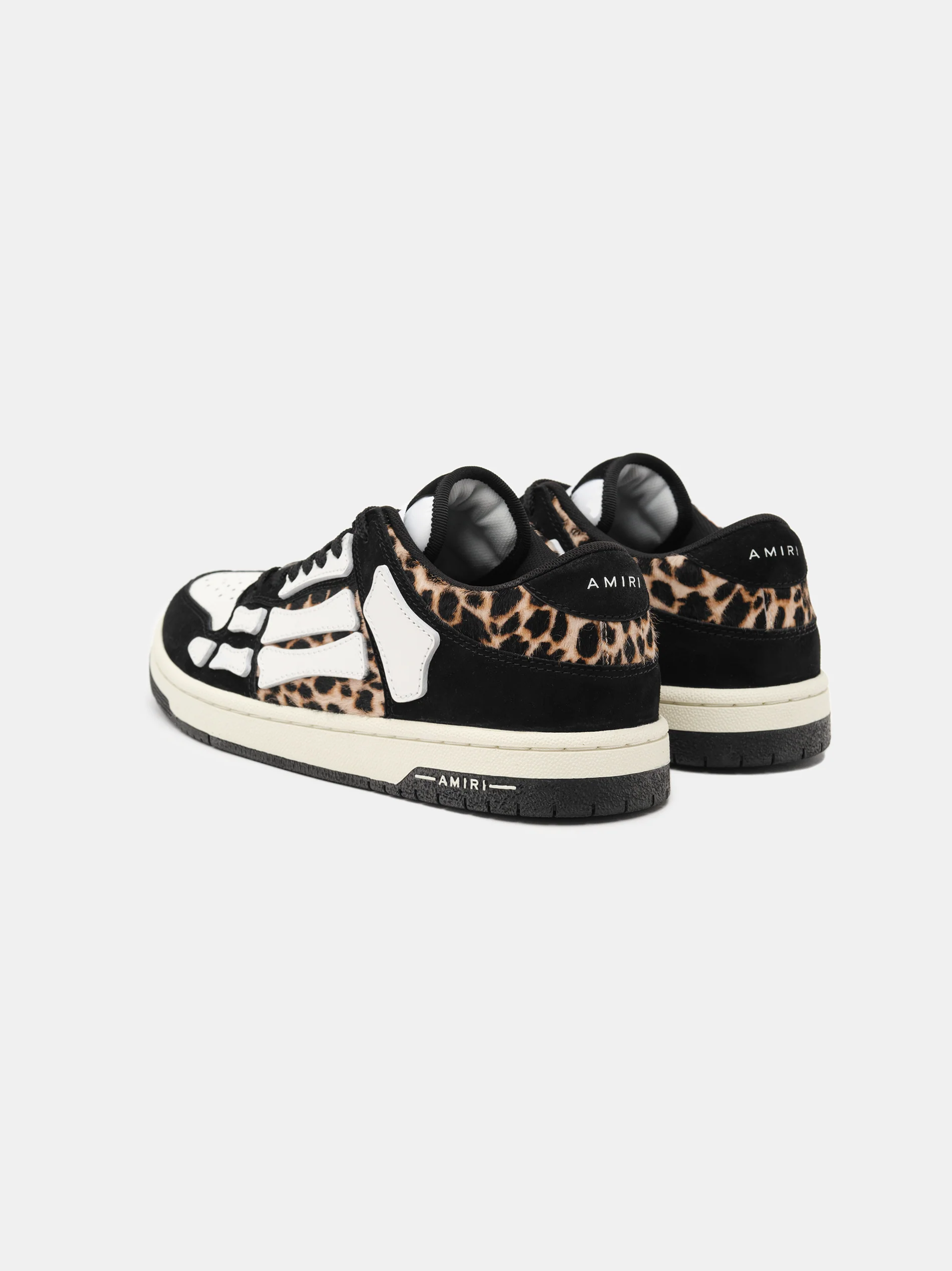 AMIRI WOMEN - WOMEN'S LEOPARD SKEL-TOP LOW - Black