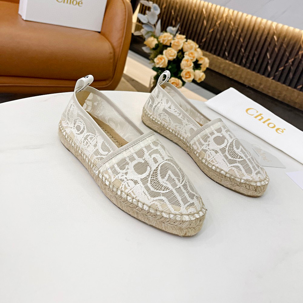 Chloe Woven Straw Stylish Casual Flats Shoes Sandal