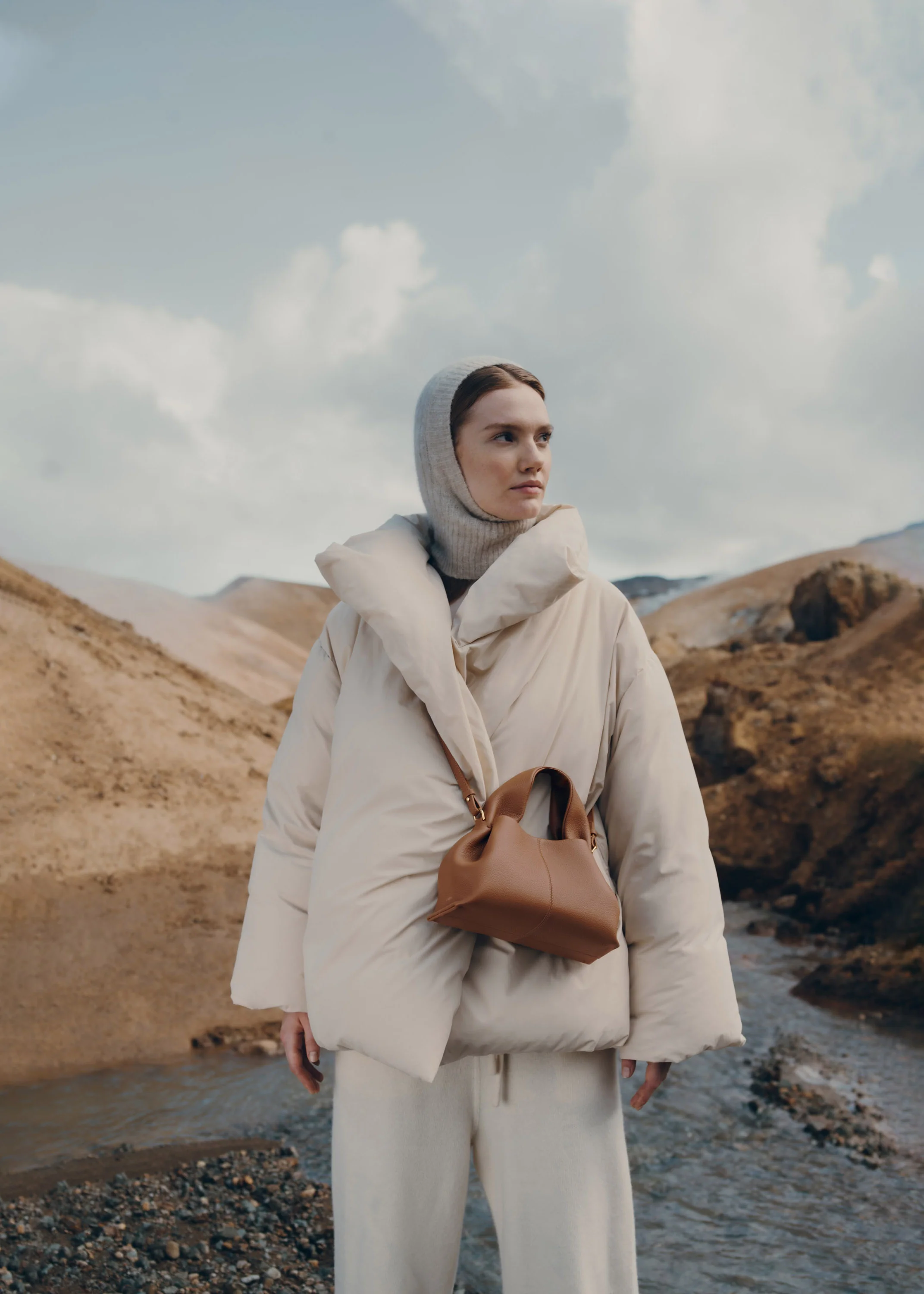 Polène Numéro Neuf Mini - Textured Camel