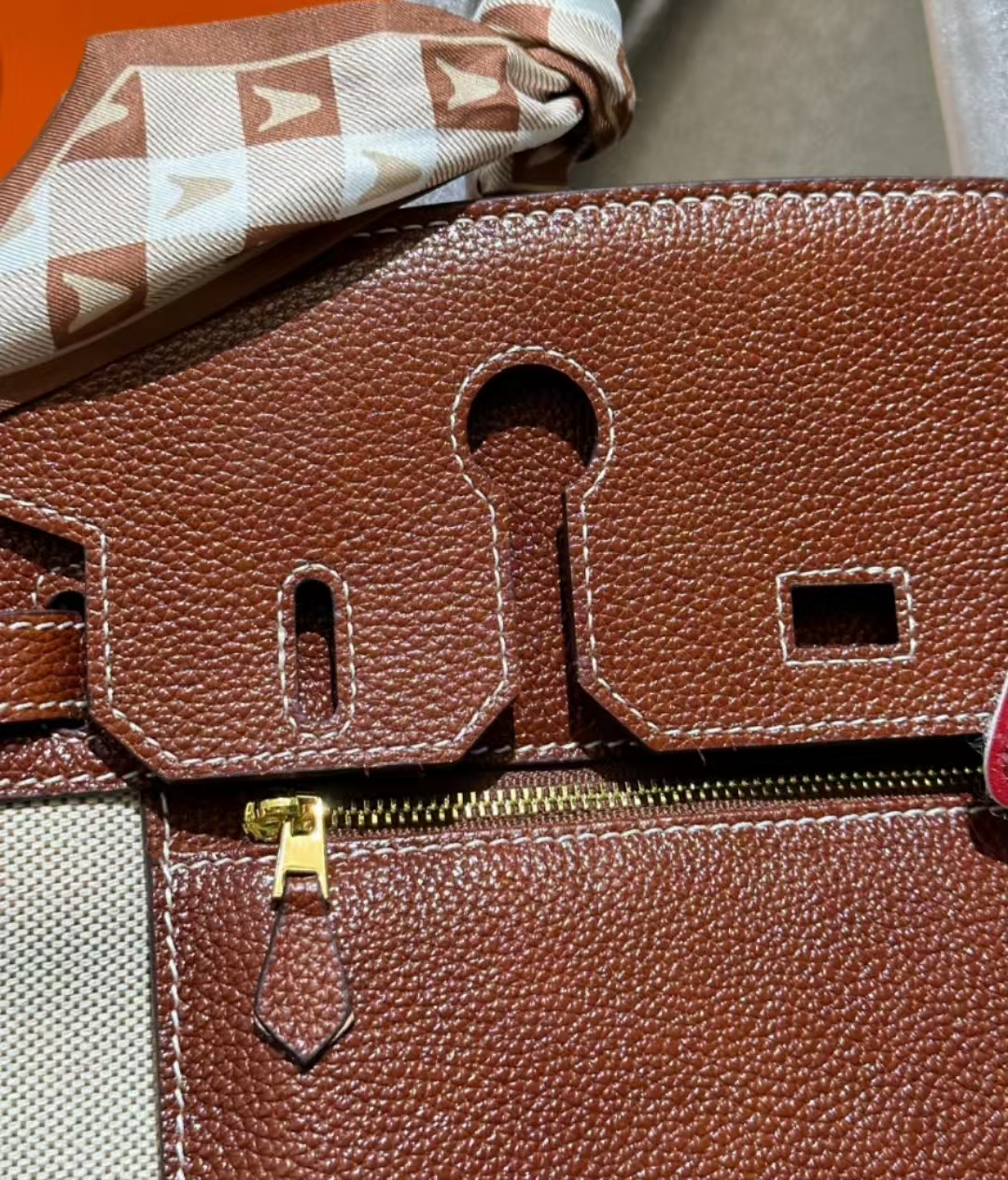 Hermes Platinum Bag Original Canvas