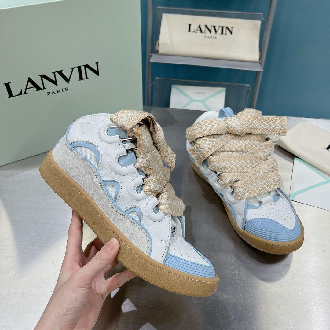 Lanvin LEATHER CURB SNEAKERS