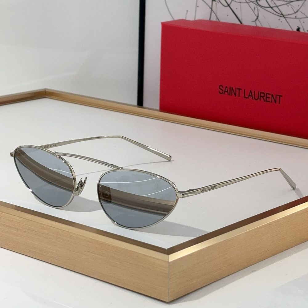 Saint Laurent YSL Metal Blackout anti-UV Sunglasses Top Quality