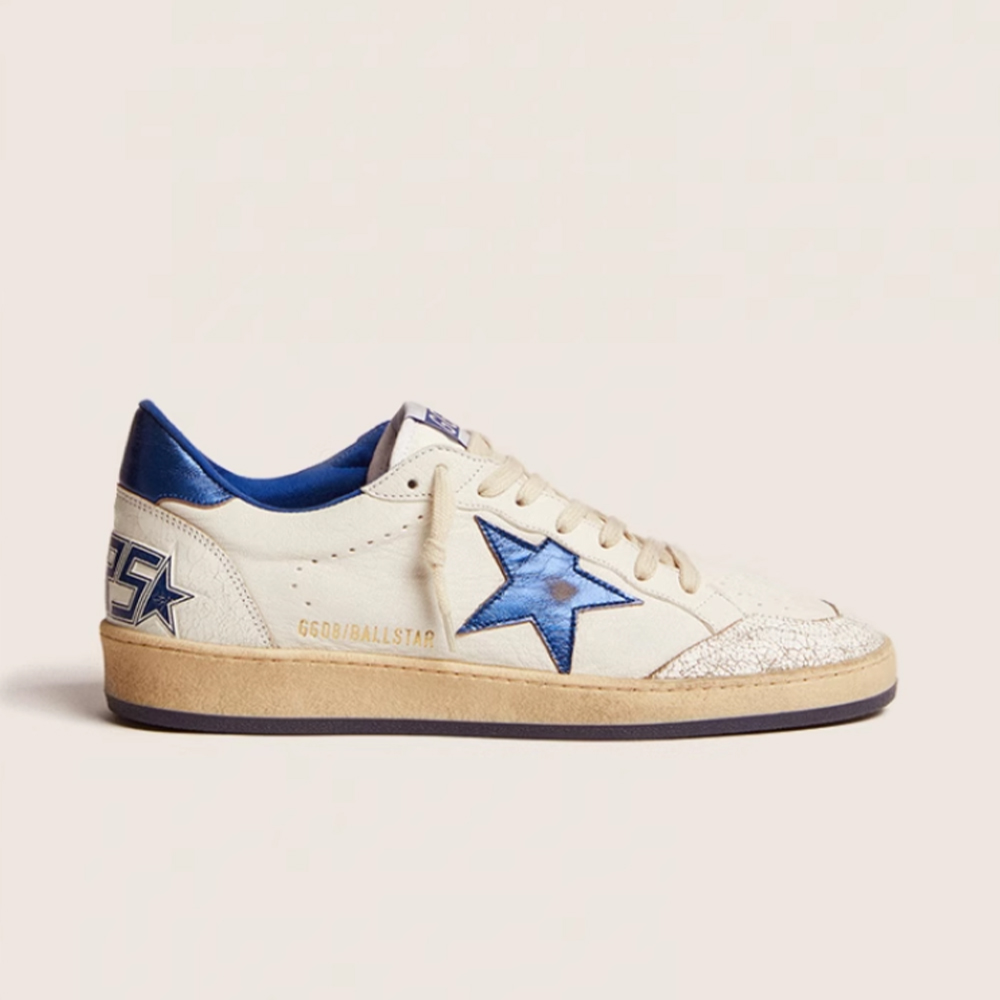 Golden Goose Ball Star Leather round-soled platform sneakers
