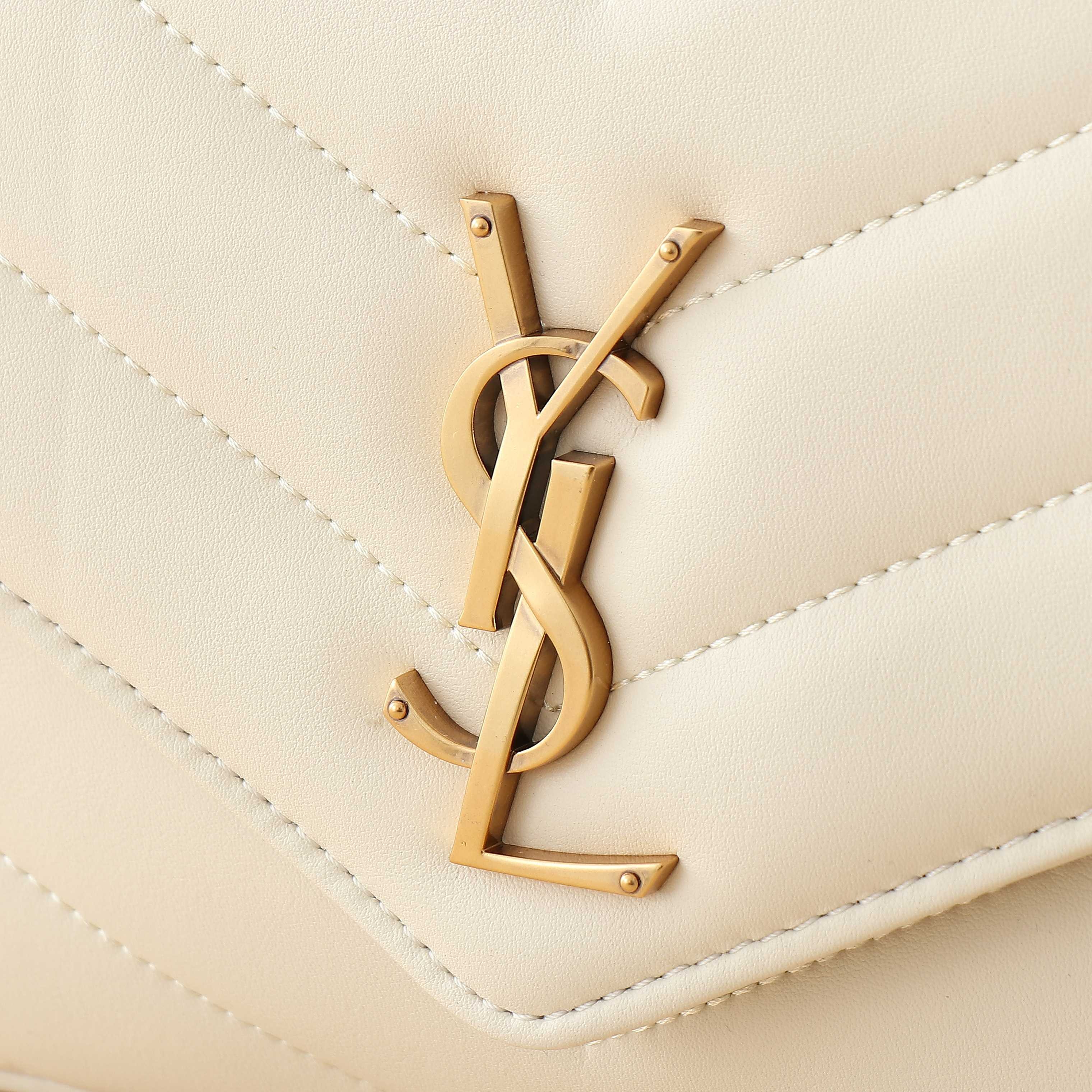 SAINT LAURENT YSL LOULOU medium bag in quilted lambskin