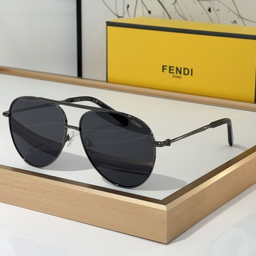 Fendi Aviator metal Sunglasses Top quality