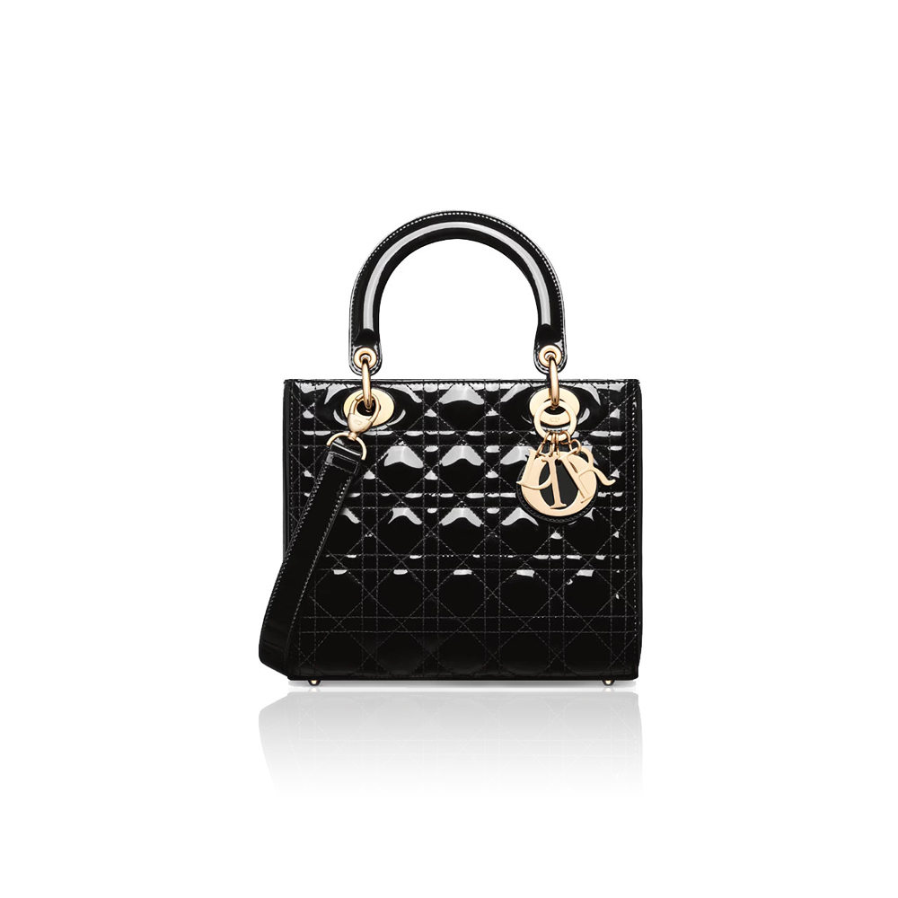 Dior Medium Lady Bag - Lacquered Calfskin