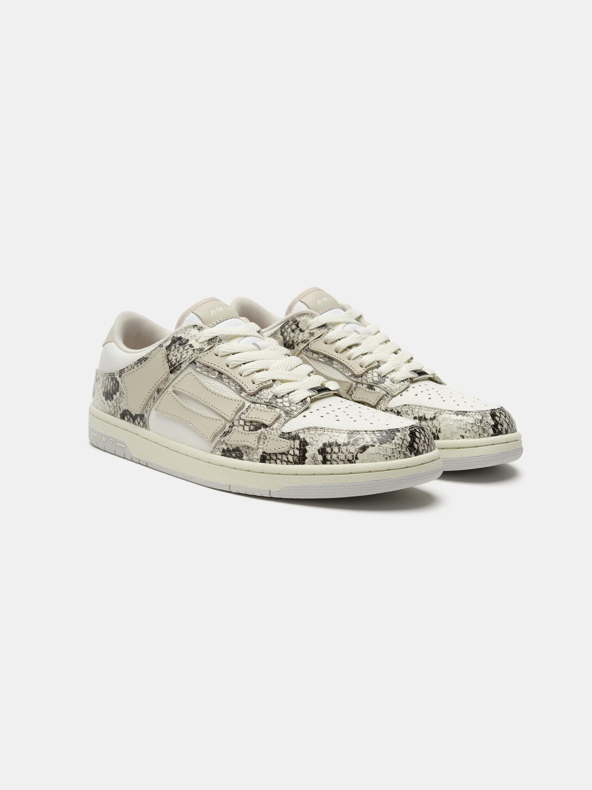 AMIRI SNAKE SKEL-TOP LOW - Alabaster