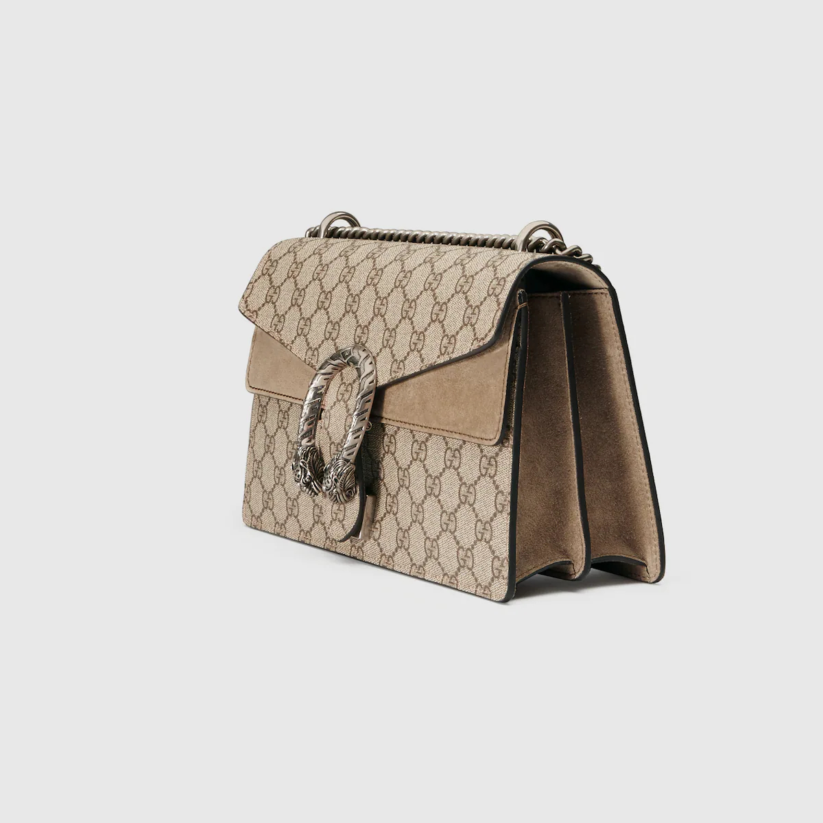 Gucci DIONYSUS GG Supreme Small Shoulder Bag With Beige