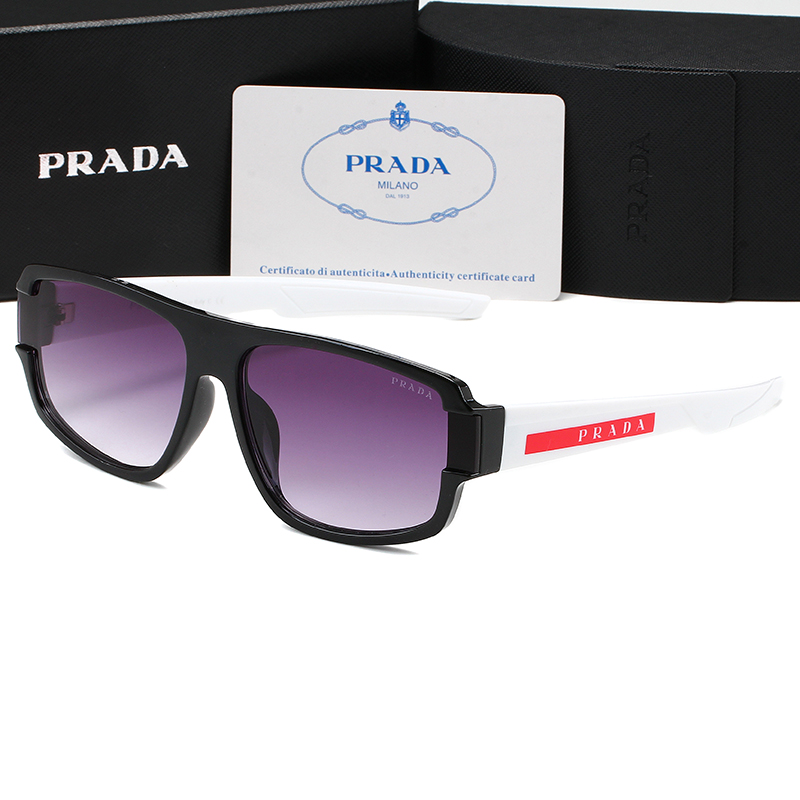 Prada Mirror leg Stereoscopic Sign sunglasses Top quality