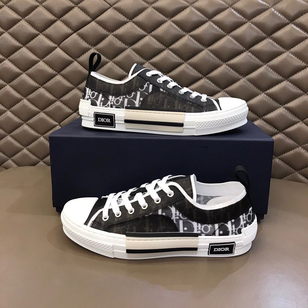 Dior B23 2022 New Style Low Top Logo Oblique Canvas 01