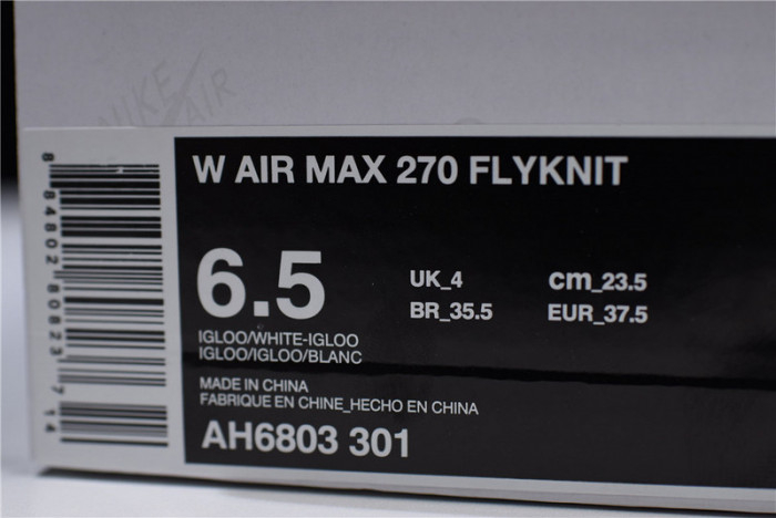 Nike Air Max 270 Flyknit (White) - AH6803-301