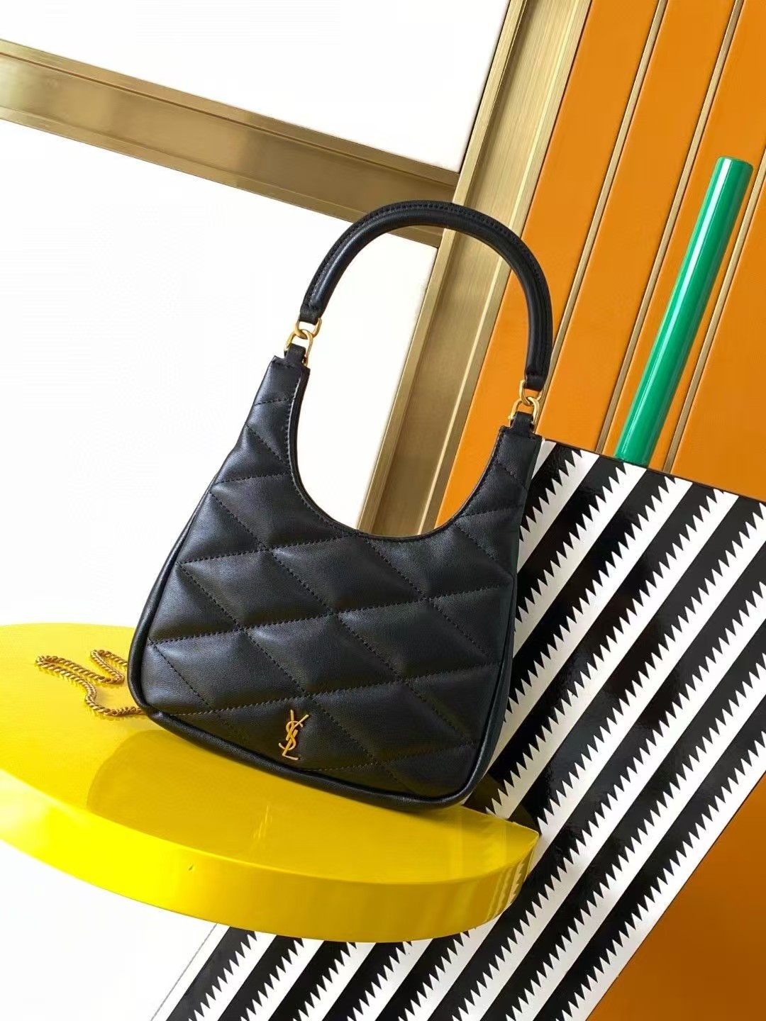 Saint Laurent YSL SADE sheepskin leather hobo bag