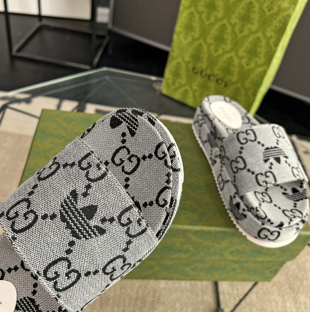 Adidas collaboration classic gray retro canvas slippers