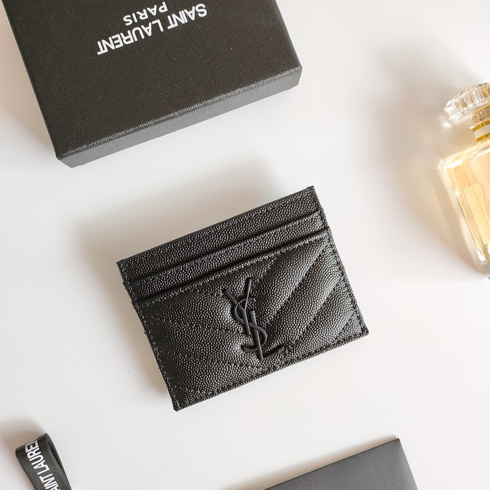 Saint Laurent YSL Caviar Leather Card bags