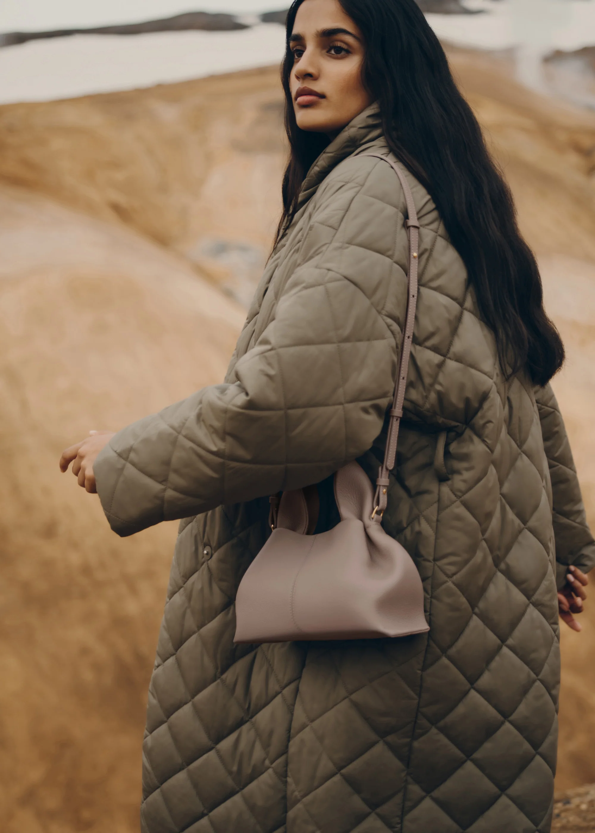 Polène Numéro Neuf Mini - Textured Taupe