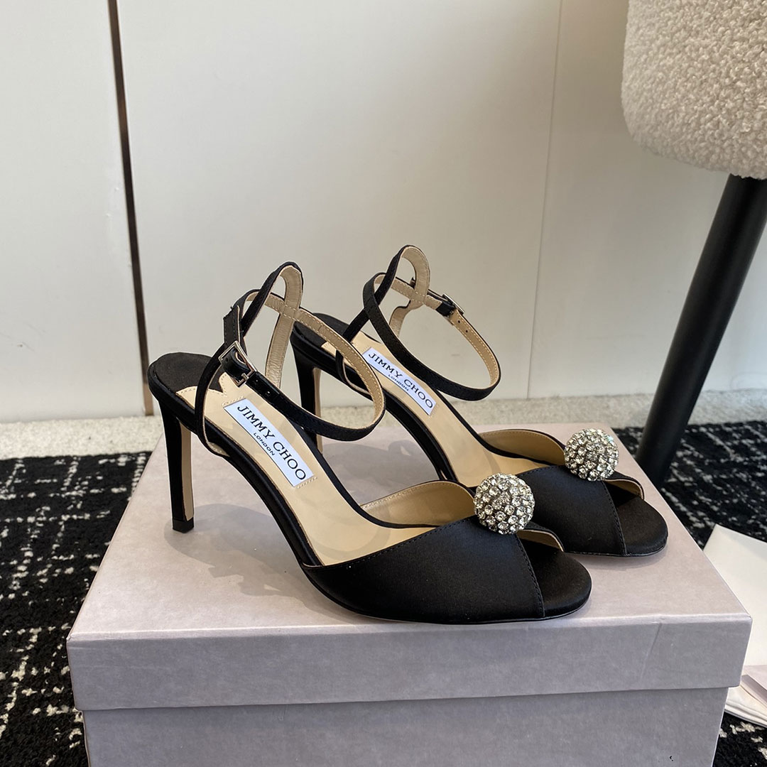 Jimmy Choo Sacora Leather Slingshot Fashion Buckle Slide Sandal