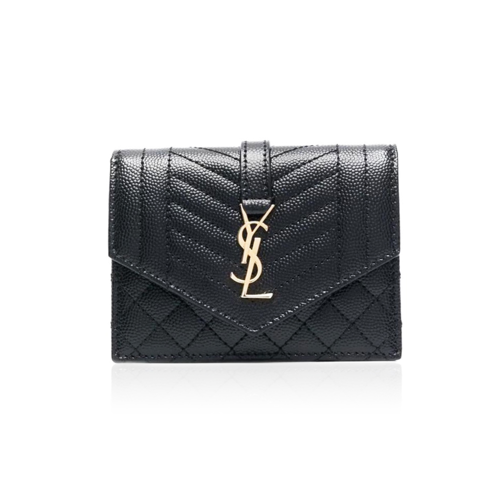Saint Laurent YSL Grained Leather Wallet