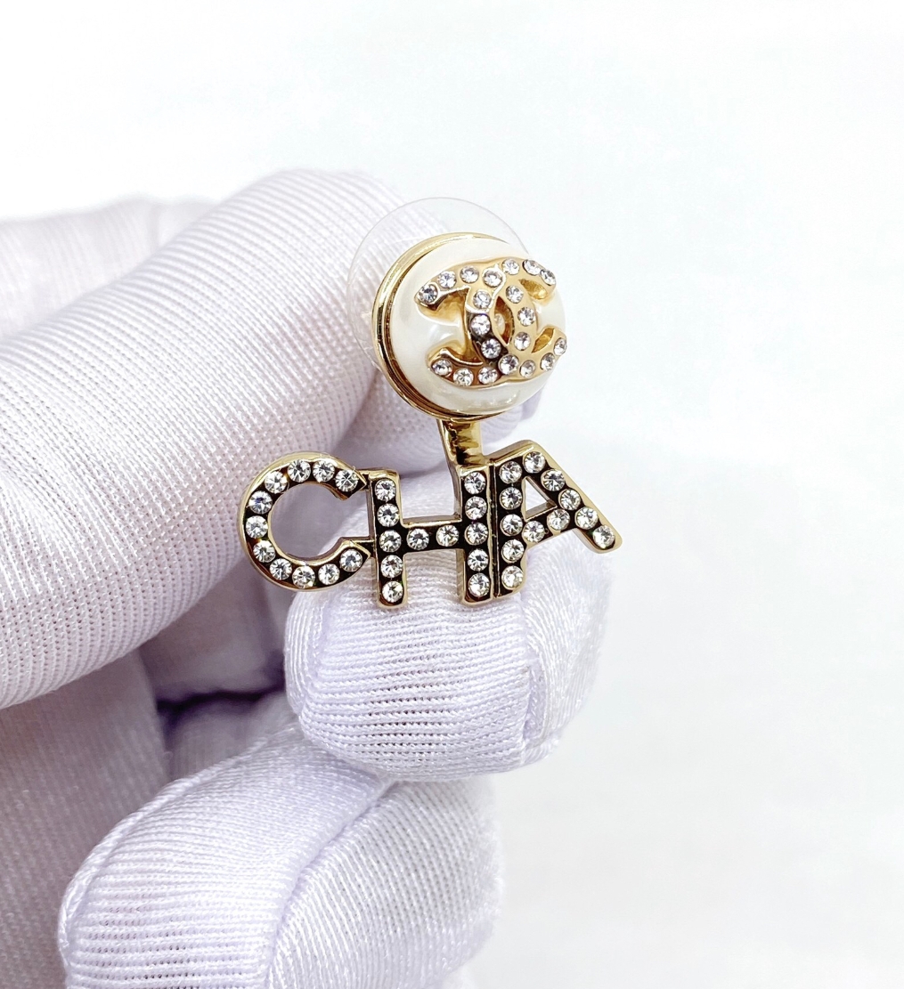 Chanel new letter earrings