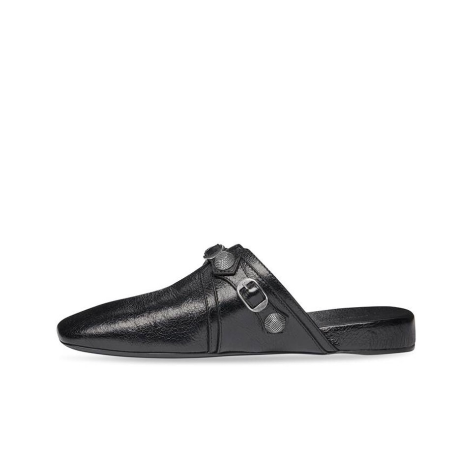 Balenciaga Cagole Leather Sandals Slide Sandal